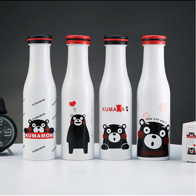 韩国牛奶瓶保温杯女304不锈钢真空水杯 学生儿童创意可爱礼品杯子