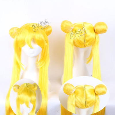 cos假发 美少女战士Sailor Moon月野兔 水冰月 柠檬黄076