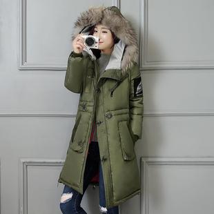 实拍2016冬装新款女装韩版明星同款大毛领羽绒服棉衣外套