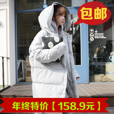 2015冬季新款女装韩版百搭简约大气加厚大码中长款羽绒棉衣服外套
