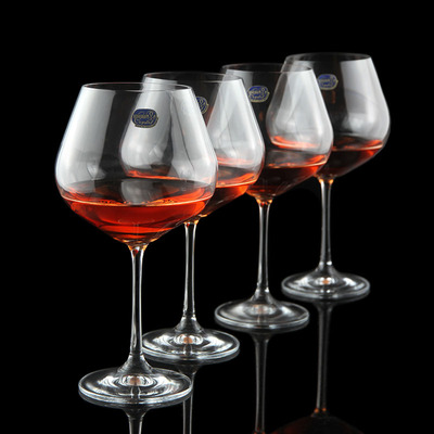 捷克波西米亚红酒杯套装 大号无铅玻璃杯勃艮第红葡萄高脚酒杯子