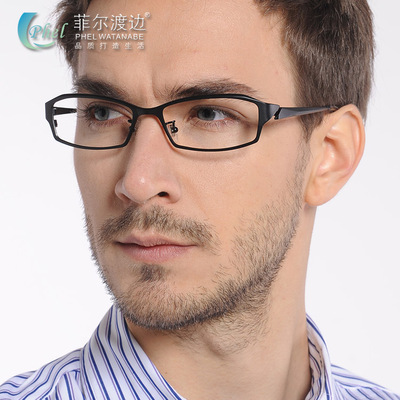 纯钛眼镜架男 近视眼镜全框超轻纯钛眼镜框大脸型眼睛 配眼镜8635