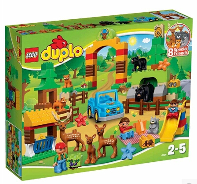 正品乐高LEGO 得宝大颗粒森林小动物幼儿积木玩具森林公园10584