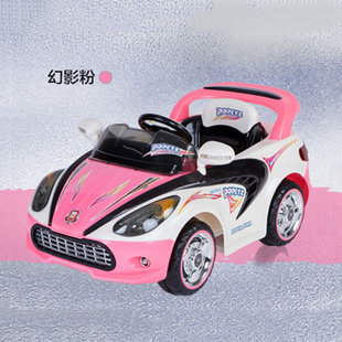 QQ熊儿童电动车四轮双驱电瓶玩具车可坐人宝宝汽车带遥控儿童车