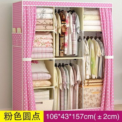 柜品世家储藏布衣柜简约现代布艺经济型简易成人衣柜组装简易衣柜