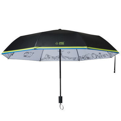 Missrain巴西里约城市伞创意折叠雨伞三折伞男女黑胶防晒晴雨伞