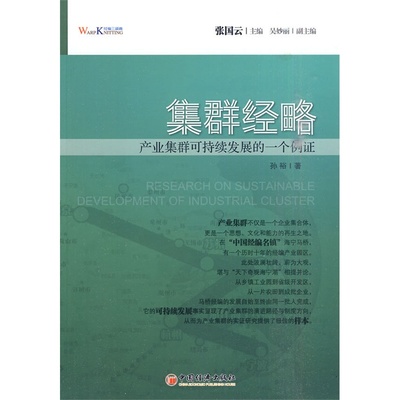 全新正版    集群经略&mdash;&mdash;产业集群可持续发展的一个例证/中国经济出版社