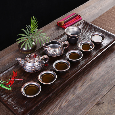 2016年款德化陶瓷茶具 铁锈釉功夫茶具 纯手工茶具套装 厂家直销