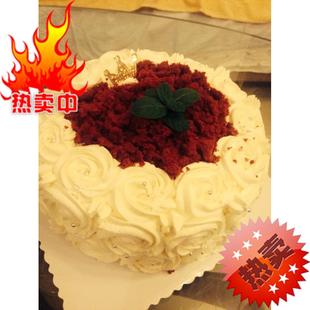 定制上海同城配送免邮水果红丝绒蛋糕芝士奶油美食无色素手工现做