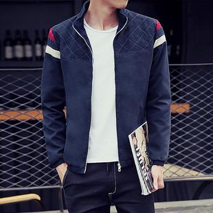 2016秋装新款男装韩版修身青年男士夹克外套立领大码潮男上衣