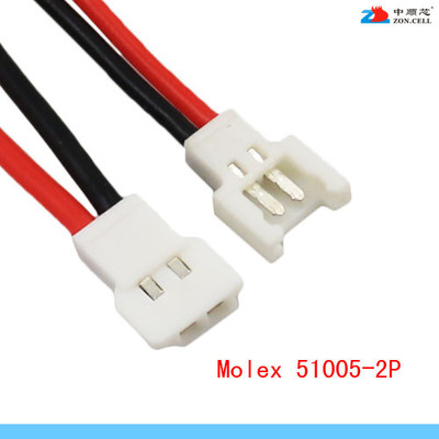 中顺 莫仕Molex 51005 2P带线公插头 插头端子线 配插座 模型锂电