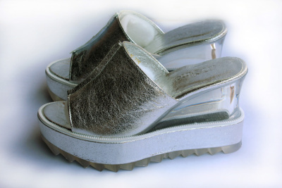 欧洲站玛莎玛索201414年夏季水晶跟坡跟真皮时尚休闲防水台凉拖鞋