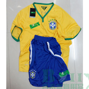 包邮美洲杯巴西足球服套装主场球衣10号内马尔队服国家队短袖套装