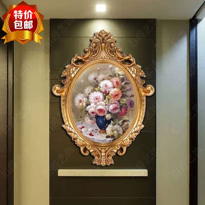 欧美式纯手绘油画古典花卉装饰有框名画客厅餐厅卧室玄关正品挂画