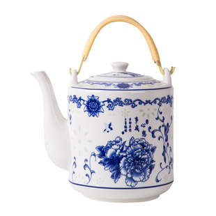 景德镇耐热陶瓷茶壶大容量家用凉水壶大号青花冷水壶提梁壶泡茶壶