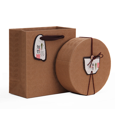 精品茶叶包装盒礼品盒绿茶红茶通用圆形空盒龙井茶包装茶叶盒子