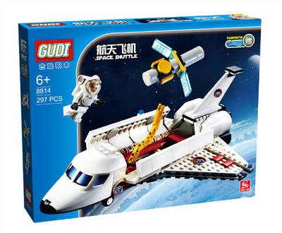 新乐新正品古迪积木8814航天飞机航天航空小颗粒益智拼装积木玩具