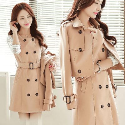 2016秋冬套装女装新款休闲韩版两件套装裙时尚短外套长袖连衣裙女
