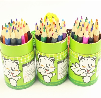 聚点批发彩铅24色儿童绘画彩色铅笔无毒铅笔装学生彩笔 创意文具