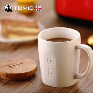 英国特美刻杯子陶瓷杯可爱创意马克杯带盖柠檬杯咖啡杯 水杯