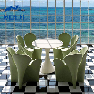 欧迪雅凡 玻璃钢休闲椅子 户外创意花瓣椅现代 现代客厅休息椅