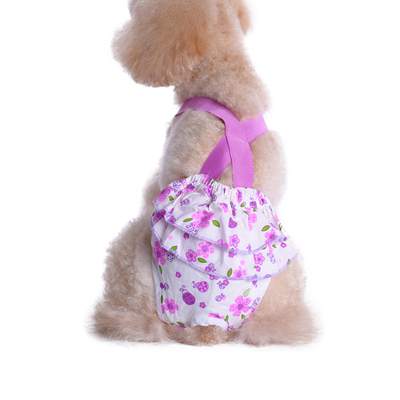 【SUNFLOWER】狗狗宠物用品 条纹花朵生理裤 宠物泰迪背带生理裤