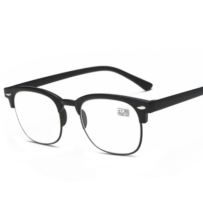 TR90老花镜男女时尚舒适大框树脂片光老光远视眼镜100-200--400度