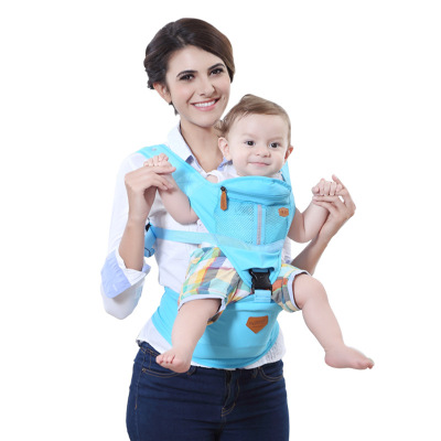 网布超透气 舒适省力安全 加宽肩带婴儿睡袋 腰凳 马卡龙双肩背带