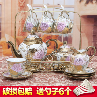欧式咖啡杯套装茶具高档咖啡具下午茶具陶瓷杯具摆件茶杯茶具套装