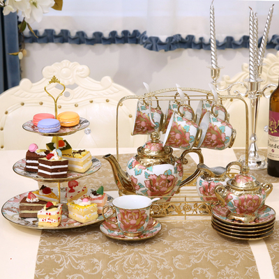 咖啡杯套具 欧式茶具套装陶瓷咖啡具高档下午茶骨瓷杯具结婚礼品
