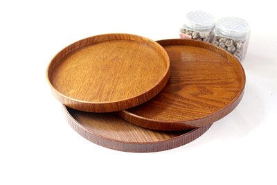 木质圆形托盘大号木盘子 水杯长方形托盘茶盘欧式平盘 餐盘果盘