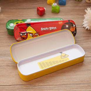 愤怒的小鸟文具盒笔盒男女多功能韩国创意小学生儿童铁铅笔盒包邮