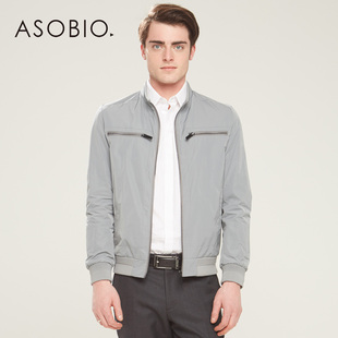 ASOBIO 2015春季新款男装 时尚纯色多袋拉链长袖夹克 3513412019