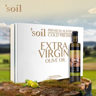 ’Soil索伊 澳洲原装进口特级初榨橄榄油健康食用油500ml*6礼盒装