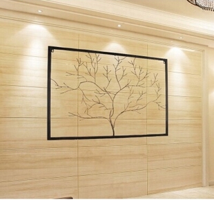 简约现代 创意铁艺树枝壁挂壁饰电视机家居客厅背景 墙装饰挂件
