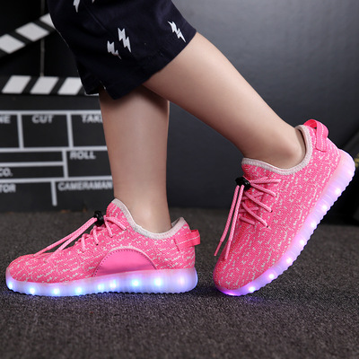 春夏季新品 爆款儿童椰子灯鞋LED灯鞋可充电发光鞋童鞋男童鞋