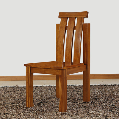 古娜可 黄金胡桃木实木餐椅  时尚简约餐桌椅子家用靠背椅 书桌椅