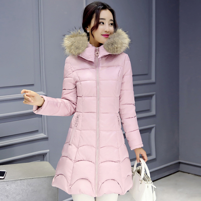冬装新品女装2015新款棉服中长款韩版大码显瘦纯棉加绒加厚外套潮
