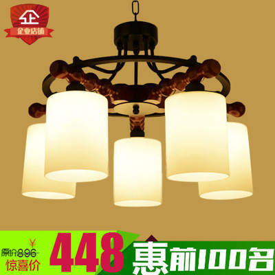 新中式仿估圆形红木吸顶灯简约现代大气客厅卧室书房实木灯饰灯具