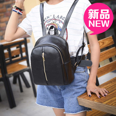 PU双肩女包夏季韩版新款时尚女士背包休闲旅行百搭2016迷你学院风