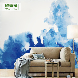 磁善家 水墨抽象磁性壁纸 客厅卧室沙发背景墙贴可定制环保