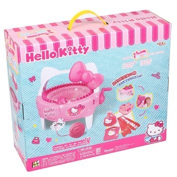 包邮迪士尼正品HelloKitty凯蒂猫编织机DIY玩具赠送毛线芭比娃娃