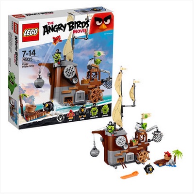 乐高愤怒的小鸟系列75825猪盗船LEGO Angry Birds趣味积木玩具