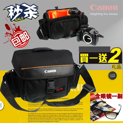 佳能相机包大容量单反600700D70D65060D配套摄影包单肩相机包