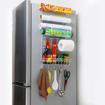 美宜洁多功能铁艺冰箱挂架创意冰箱挂架侧挂架收纳架架厨房置物架