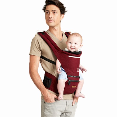 男女通用 大方时尚耐脏婴儿背带腰凳 睡袋 纯棉帆布透气背袋