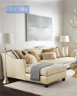 天真蓝工厂定制家具 美式转角软包沙发北美客厅小户型沙发SF129