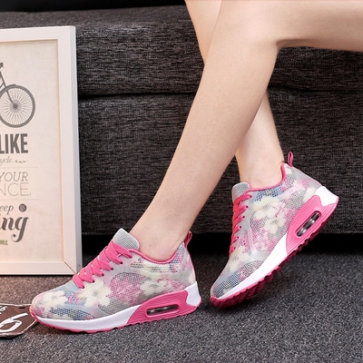 夏季韩版镂空网布鞋女士气垫运动鞋女款学生休闲鞋夏天透气跑步鞋