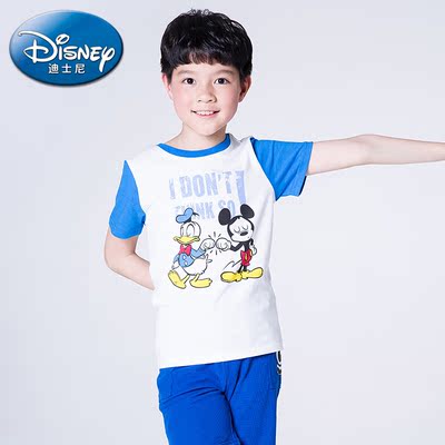 迪士尼正品2016新款纯棉短袖T恤夏装 米老鼠卡通上衣 童装男童T恤