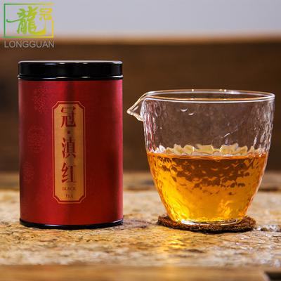 西湖龙冠滇红红茶云南2016年滇红红茶茶单罐自饮装50g包邮